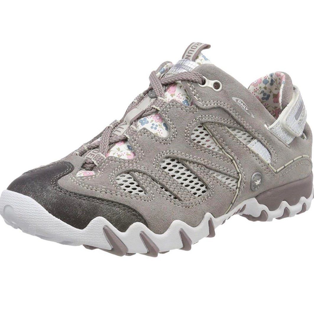 Allrounder USA all rounder by Mephisto Niwa genuine leather suede hiking shoes shock absorbent floral print outdoor shoes size 37.5 6.5