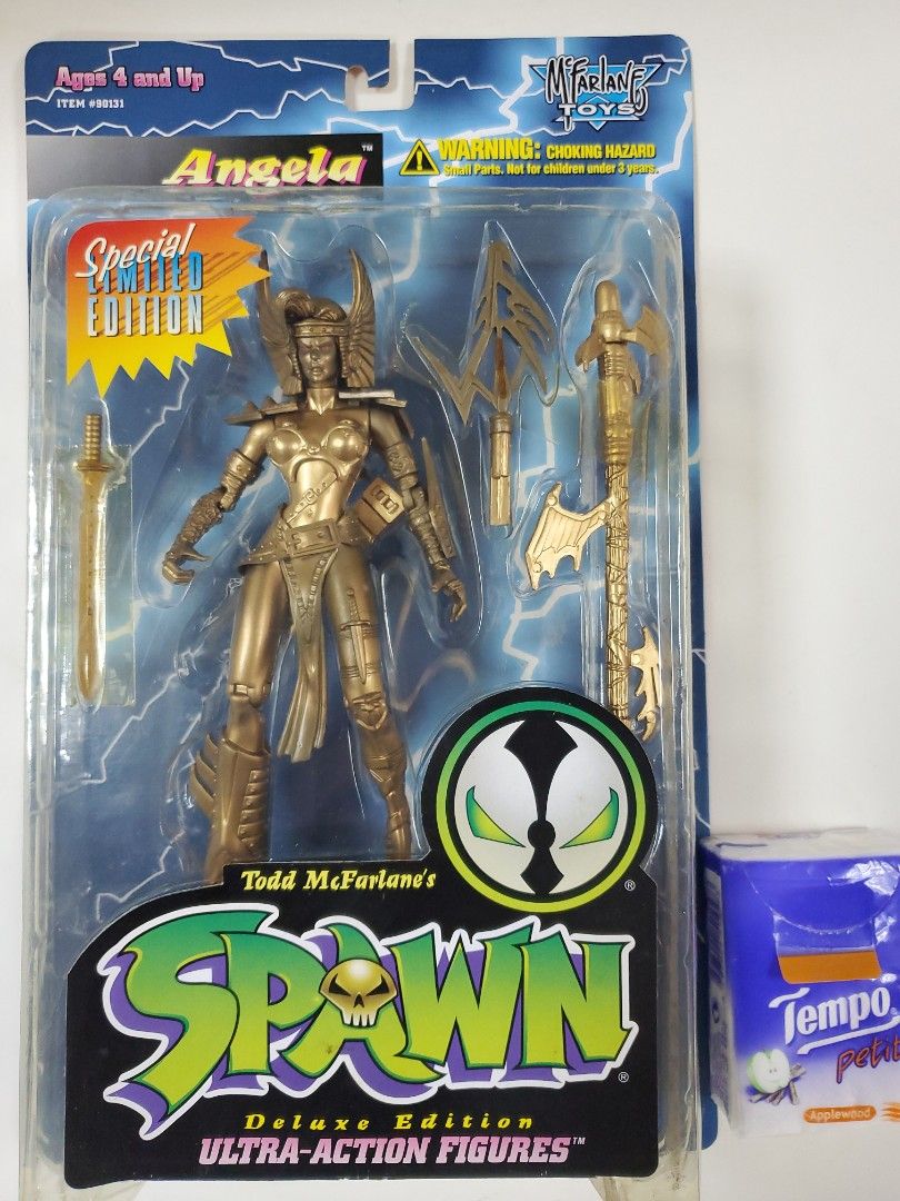 Angela, Spawn （分類：化妝品）位於 Hong Kong。 由 rico3design 提交（商品編號 1199854428，圖片 1）。簡介： 金色限定Angela,Spawn ,未開封，100% new, 內包裝有點舊，有歷史痕跡不適合完美主義者，葵芳地鐵站現金交收。。