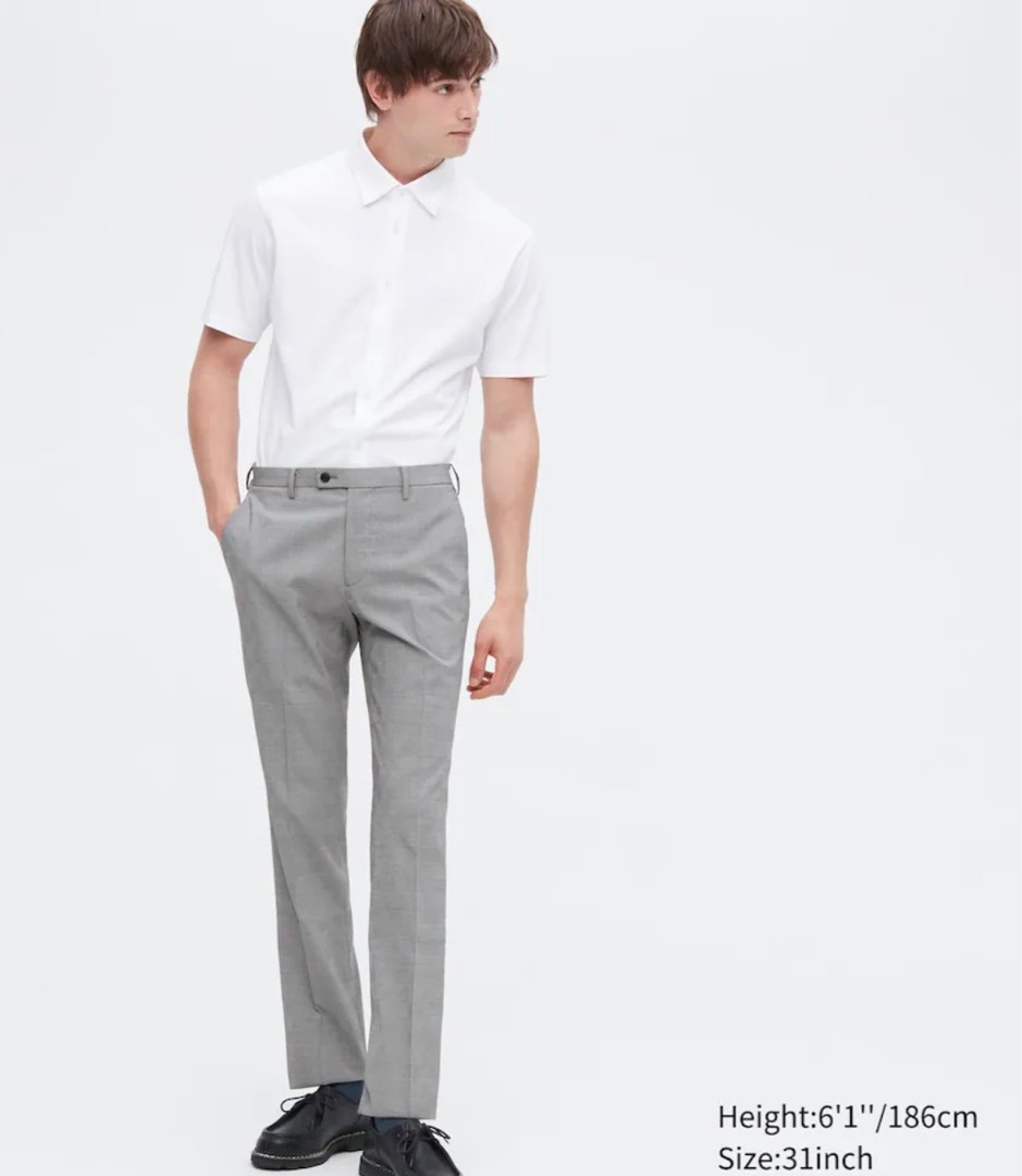 men smart comfort corduroy ankle length trousers (long) : r/uniqlo