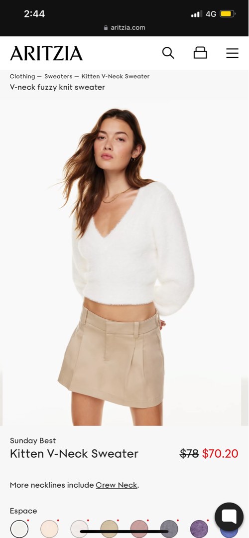 Aritzia kitten sweater cheap
