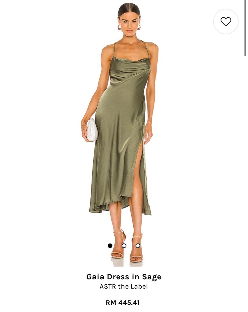astr the label gaia midi dress in hunter green Gaia Midi Dress main image 0