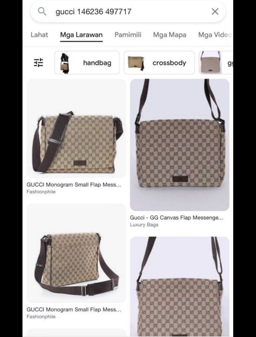 Authentic gucci sling project (Category: Luxury Bags & Wallets) located in Cavite. Submitted by ohmie23 (Listing ID 1199920421, Image 2). Description: Authentic gucci sling project lagyan nyo na lang po paches.