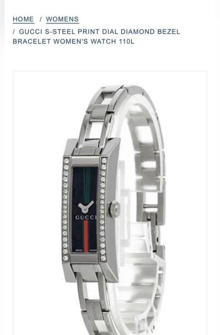 Authentic Gucci Watch with diamond bezel