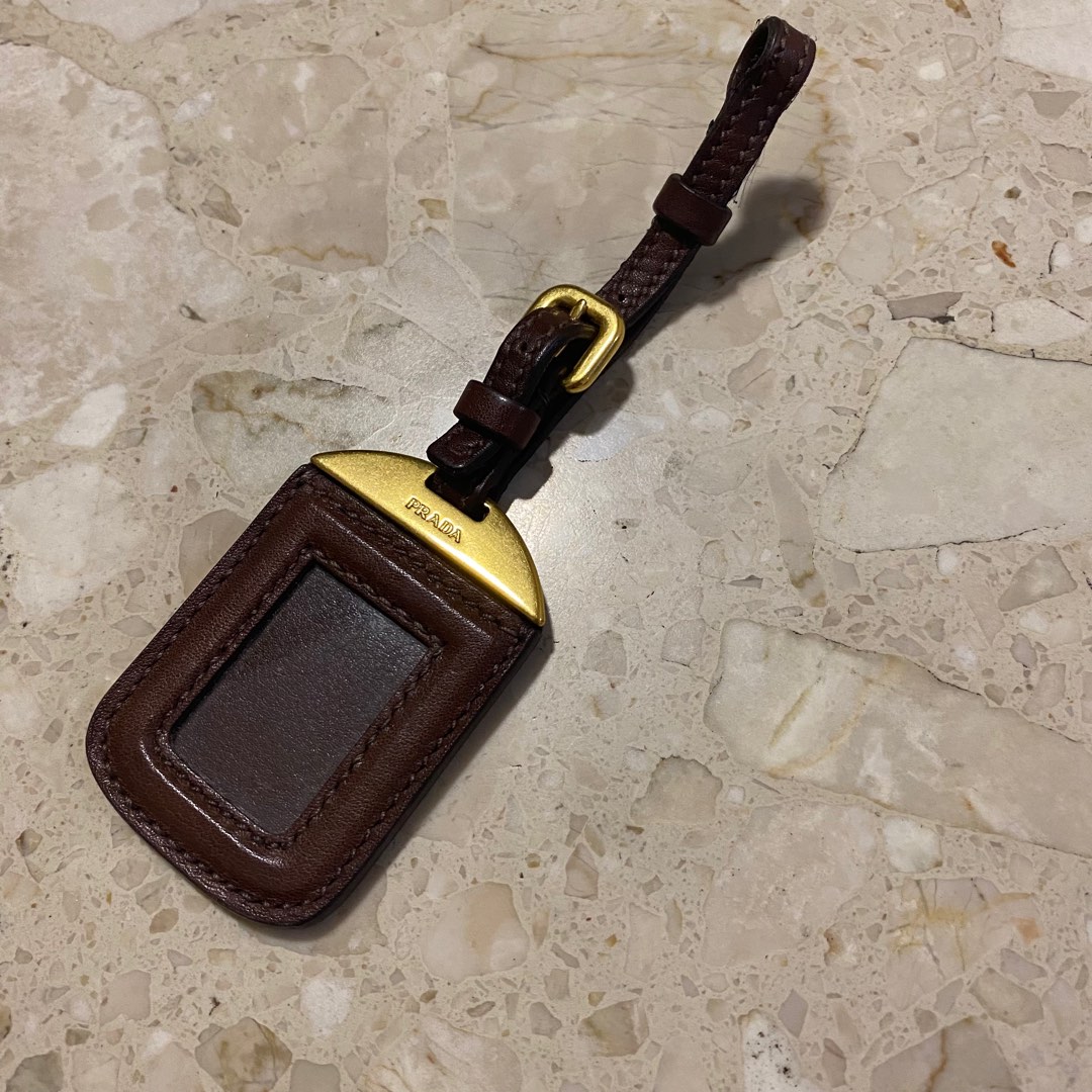 Authentic PRADA bag tag / luggage tag, Luxury, Bags & Wallets on Carousell