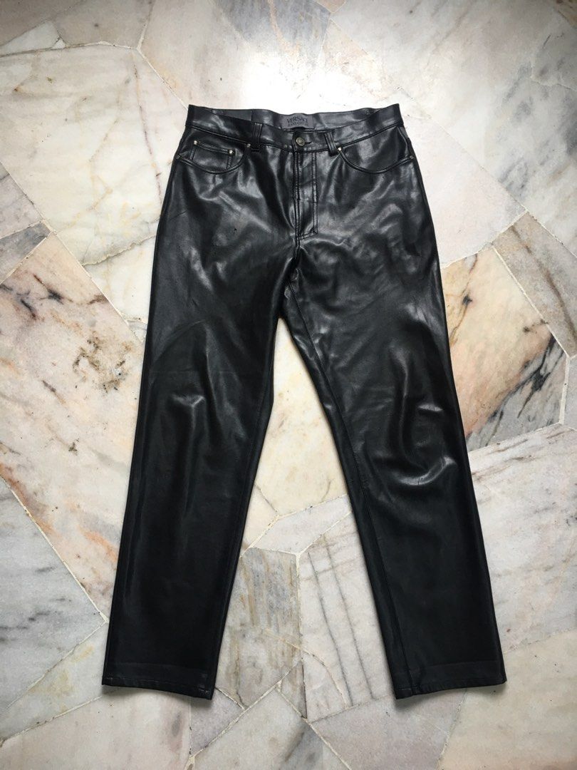Versace best sale leather pants