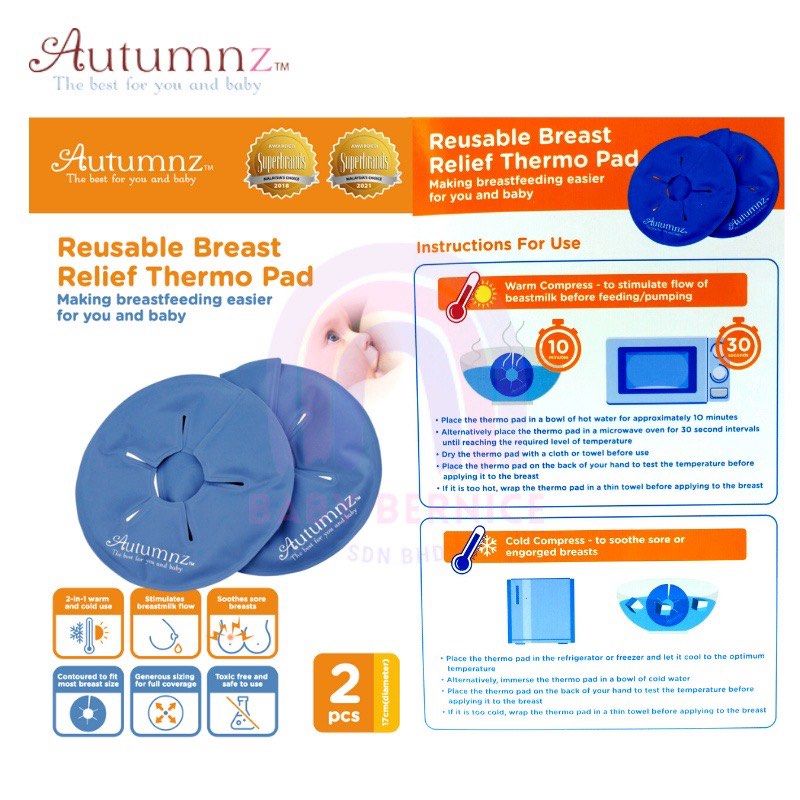 Autumnz Reusable Breast Relief Thermo Pads (Therapy Stimulate Milk
