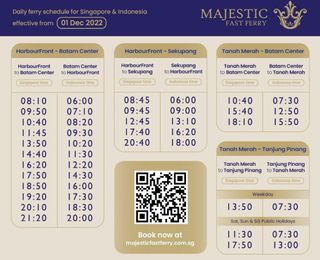 Majestic Ferry Ticket To Batam, Cheap 2 Way Batam Ferry Ticket