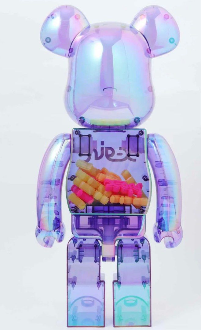 Bearbrick X-girl Clear purple 100 & 400%, 興趣及遊戲, 玩具& 遊戲類 