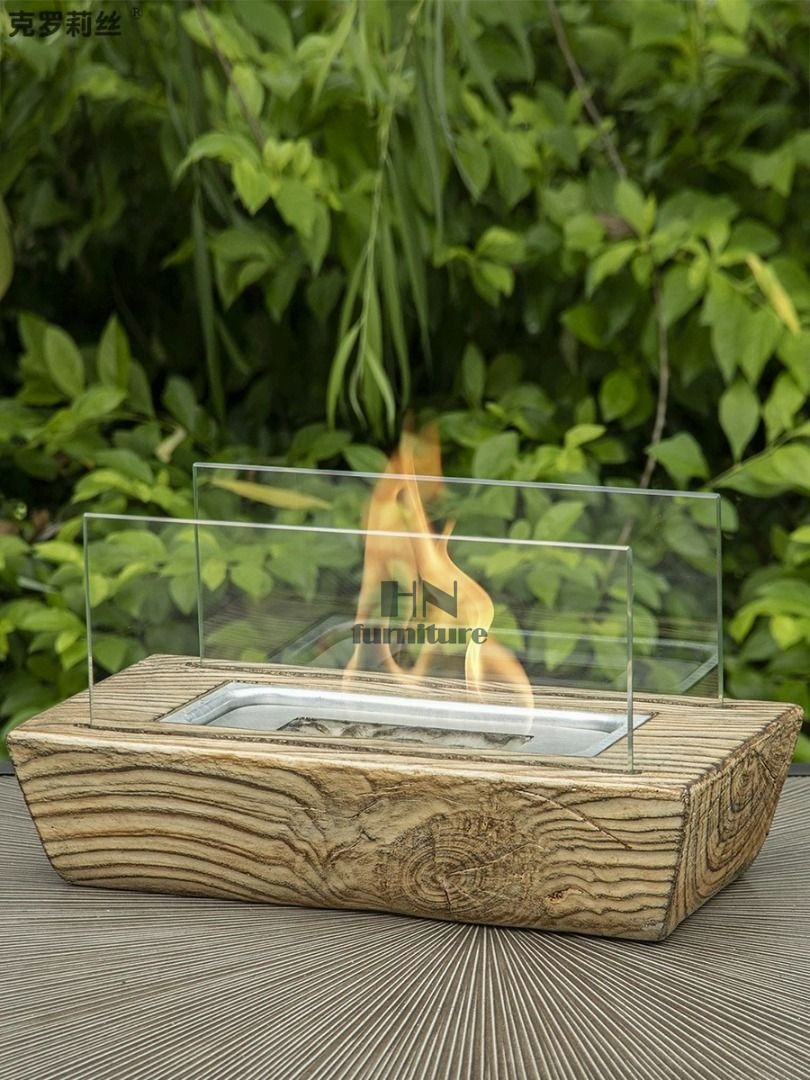 Bio Ethanol Ventless Portable Tabletop Fireplace With Flame Guard