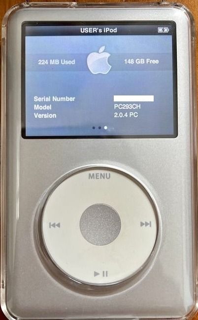 【オープニング大セール】 iPod HDD160GBからSD256GBにグレー（やり方図説 第7世代 classic ポータブルプレーヤー