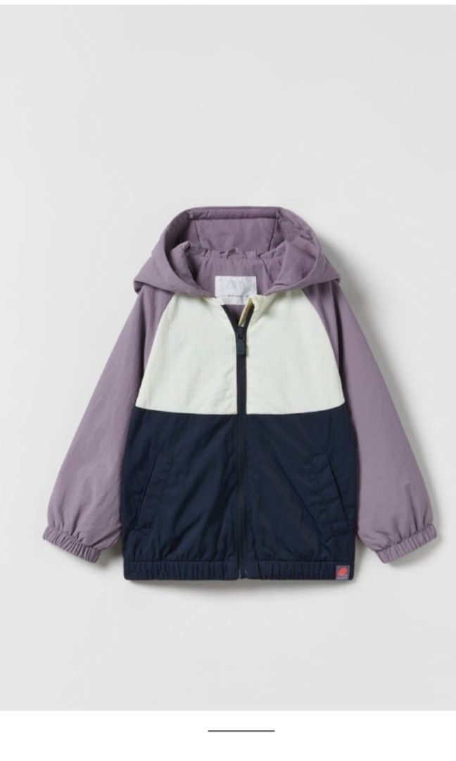 Brand new zara color block nylon jacket wind breaker