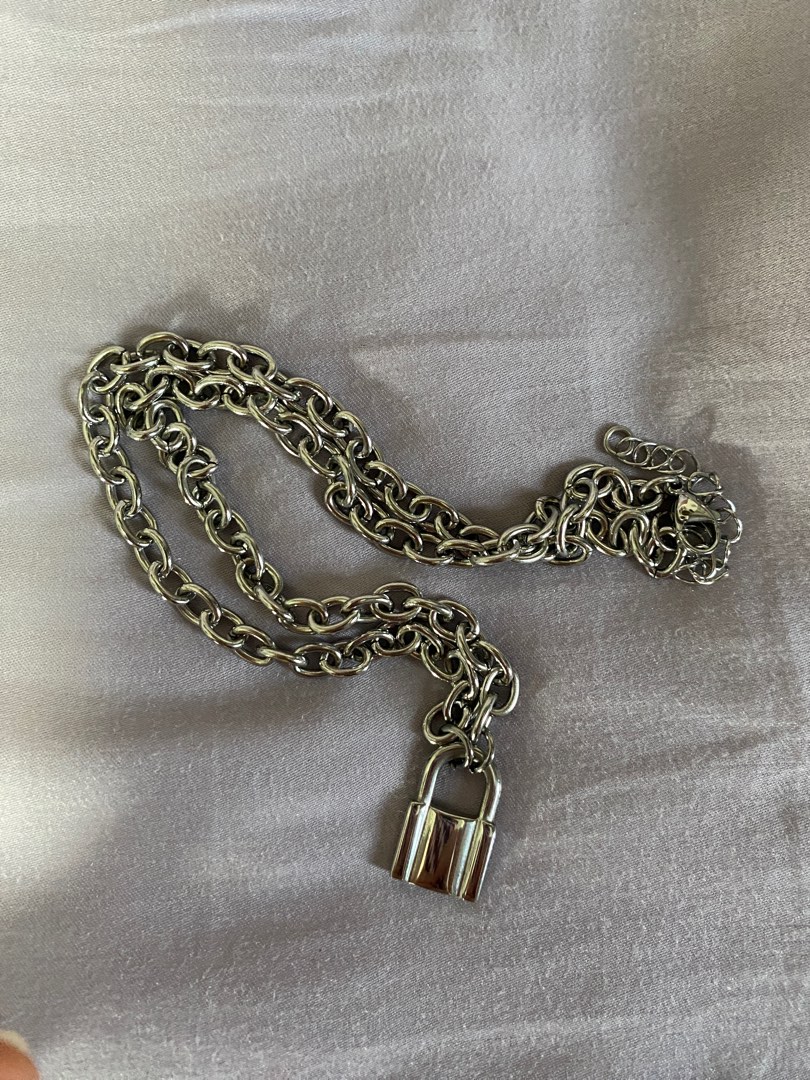 Brandy Melville Lock Necklace stainless steel Women s Fashion Jewelry Organisers Necklaces on Carousell