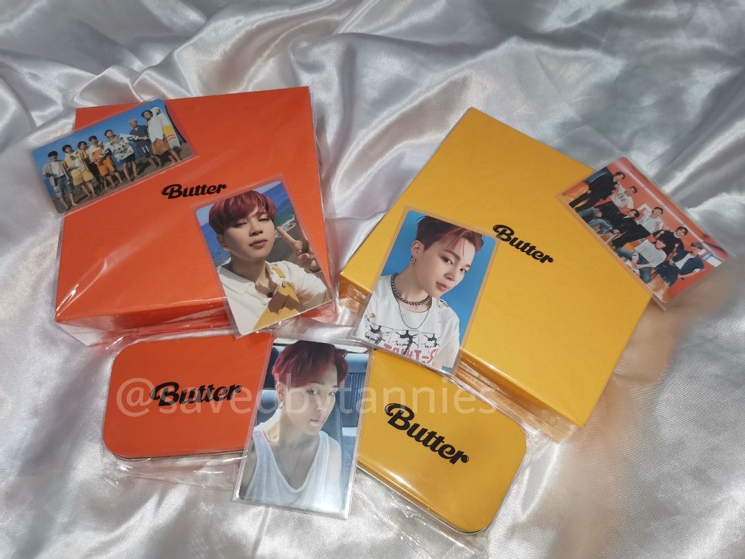 bts butter album set with group OT7 pc and jimin pc (peaches and cream