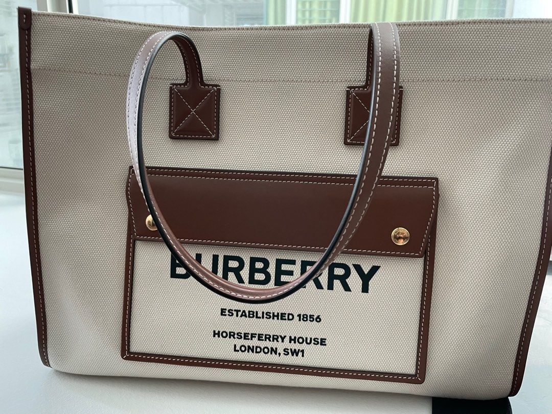 Burberry Canvas & Leather Tote- Like New! Price: $1,250 Item