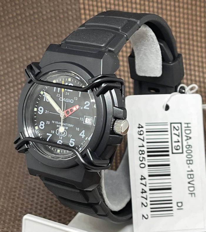 Casio HDA 600 100m Water resistance Sport Watch Analog Black