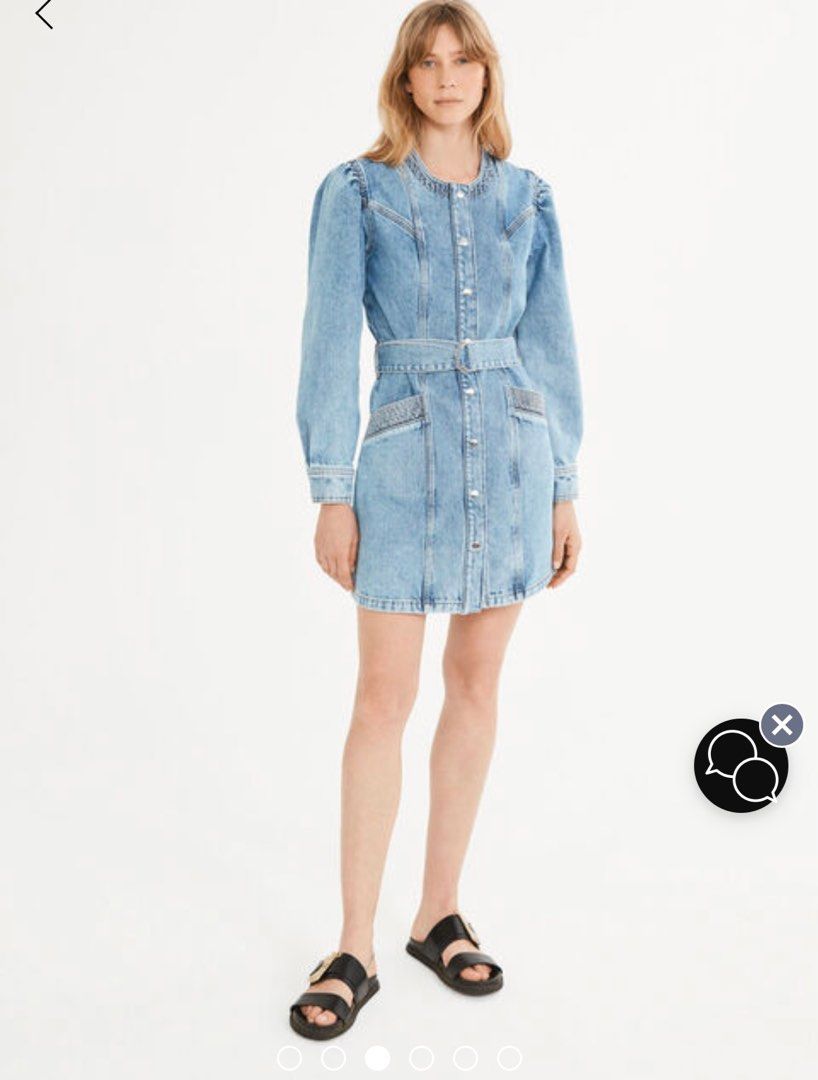white christmas dresses Eliza Denim Dress in Capturing Wash main image 1