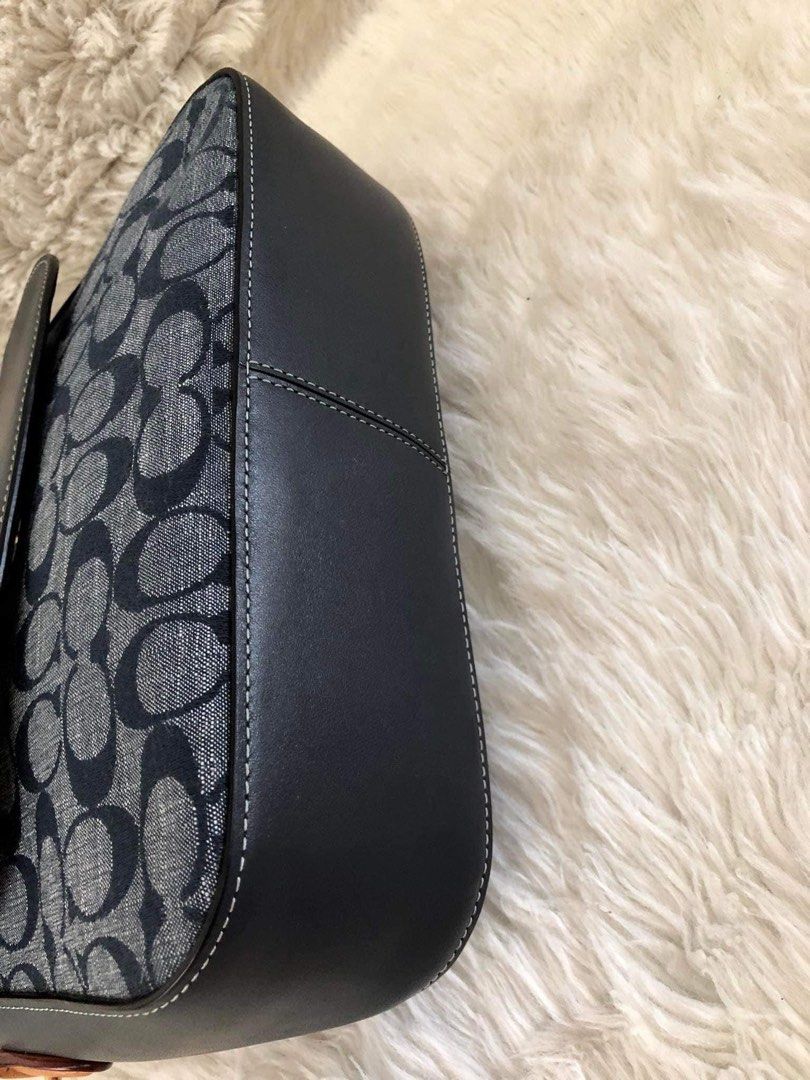 Coach Marlie Top Handle Satchel Denim, Women's Fashion, Bags & Wallets