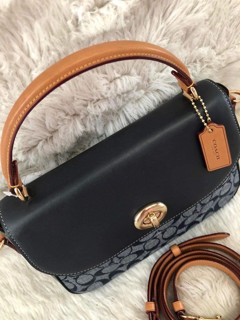 Coach Marlie Top Handle Satchel Denim, Women's Fashion, Bags & Wallets