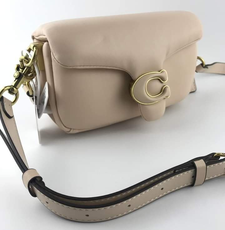 Pillow tabby leather crossbody bag Coach Beige in Leather - 32032700