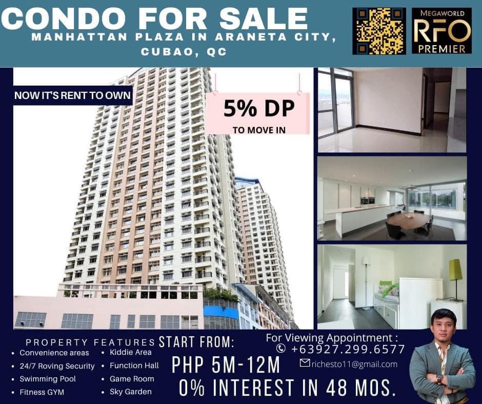 Condo for Rent in Quezon City near SM NORTH & TRINOMA MANHATTAN PLAZA, Property, For Sale