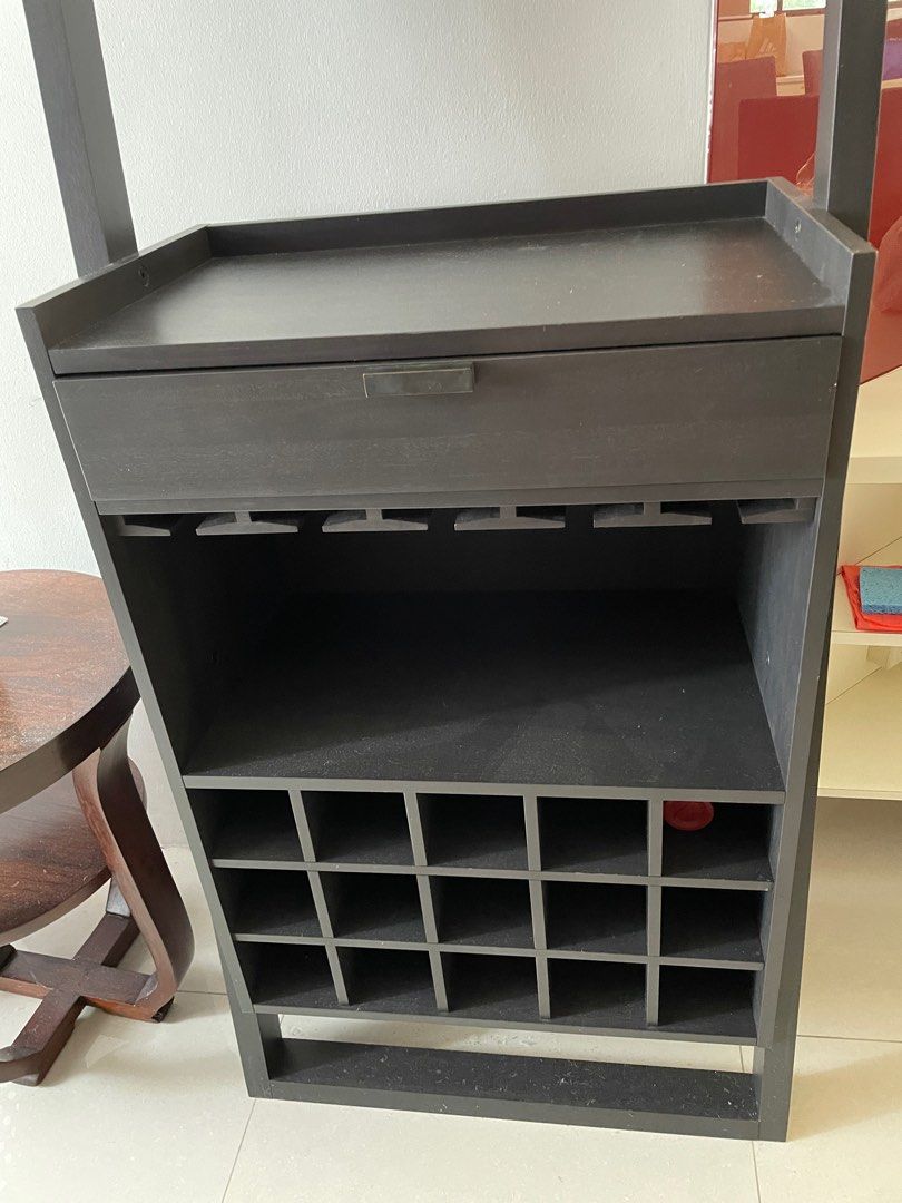 Crate & Barrel wine rack / mini bar, Furniture & Home Living, Furniture