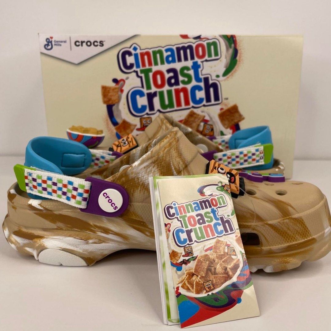 CROCS Clogs Cinnamon Toast Crunch Limited Edition Chai White Kids