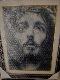 Diamond painting with glass & wood frame 