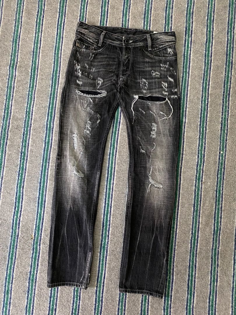 Diesel Industries Poiak Distressed Patches Denim Men s Fashion