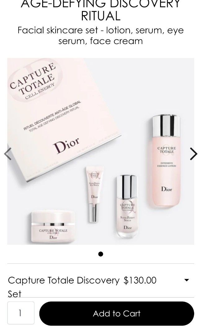 Dior capture totale christmas gift set pouch, Beauty Personal
