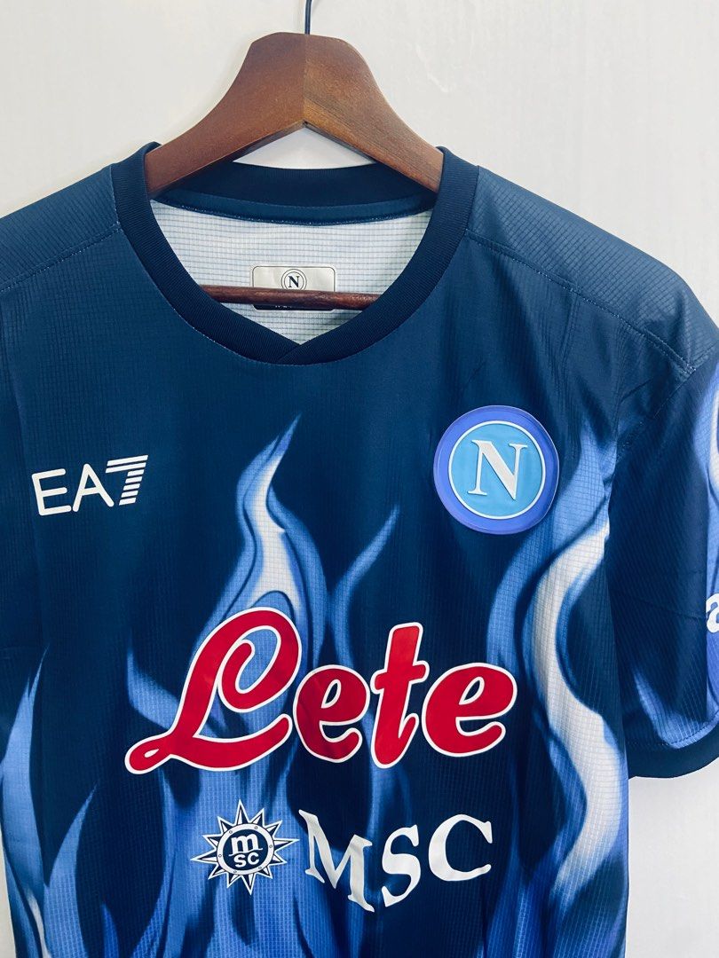 Emporio Armani 7 Napoli Fire Jersey Original Player Issue, Men's Fashion,  Tops & Sets, Tshirts & Polo Shirts on Carousell