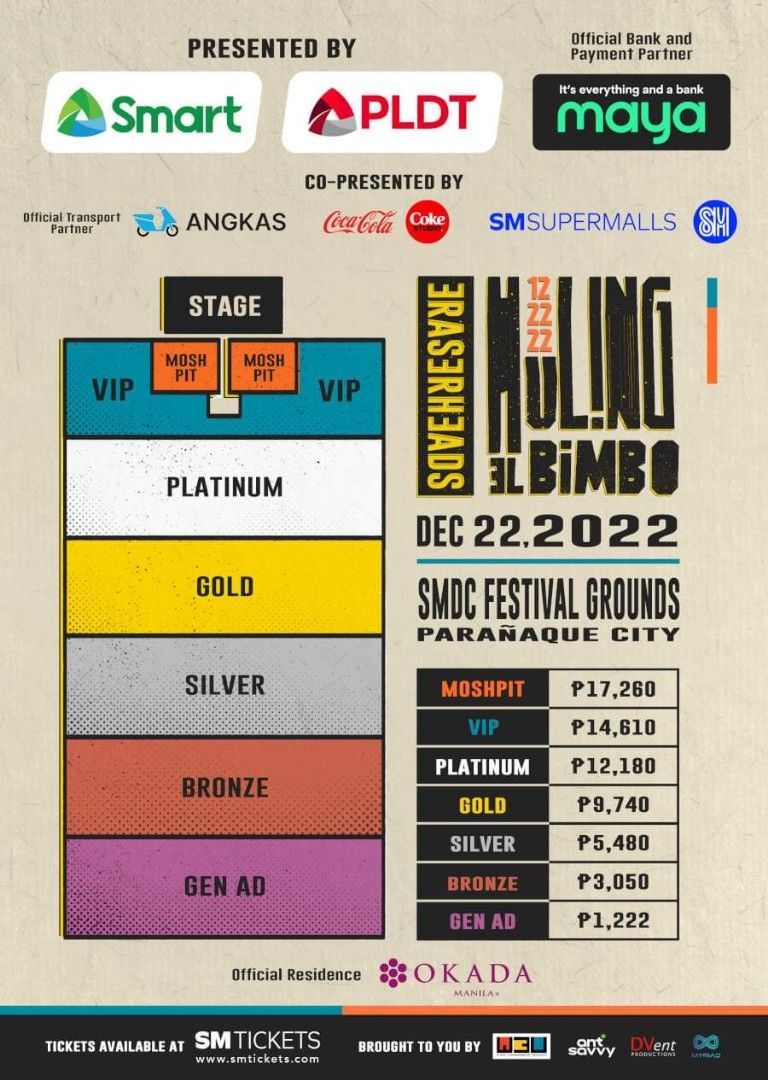 Eraserheads Reunion Concert Platinum Ticket Huling El Bimbo, Tickets