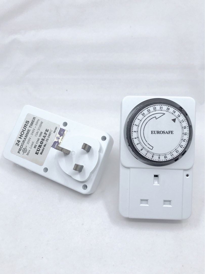 EUROSAFE 24Hours 3pin Plug In Programme Timer (SIRIM APPROVED