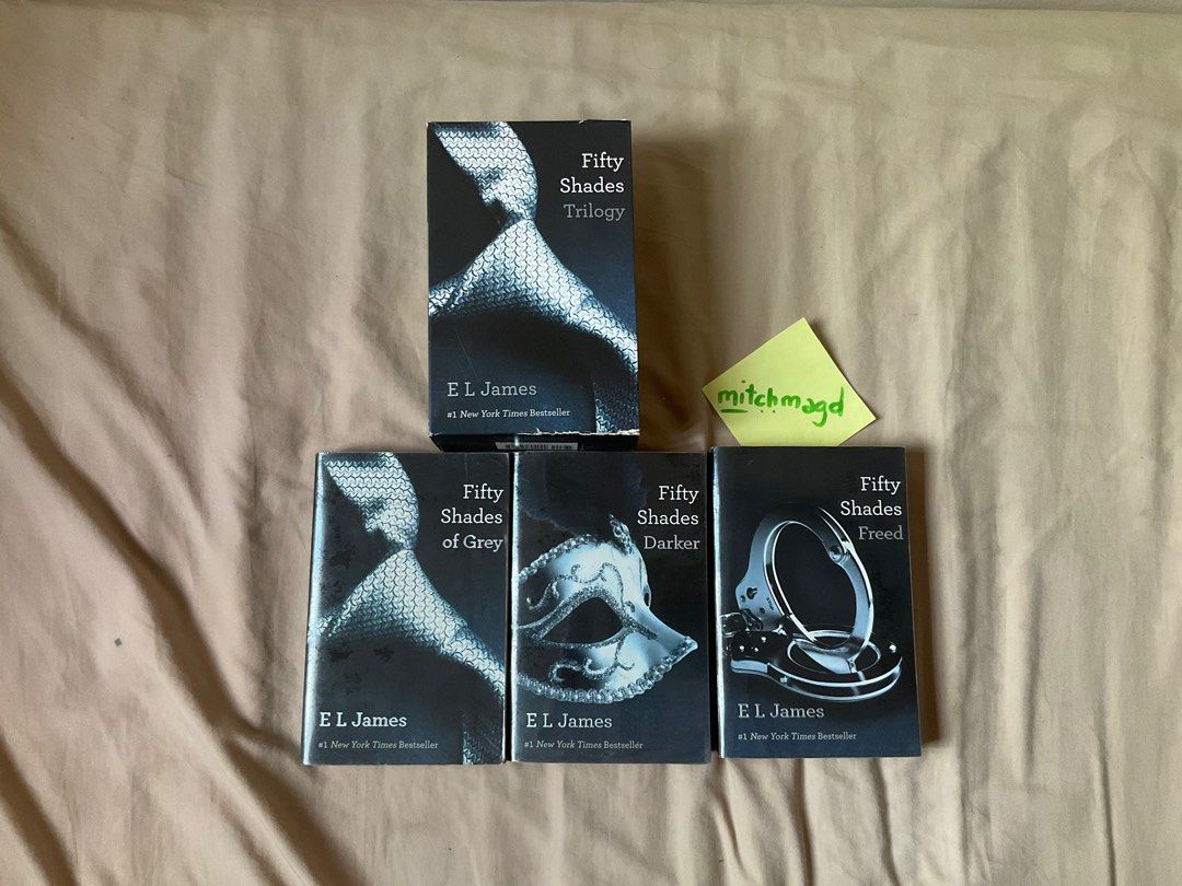 Fifty Shades of Grey (Category: Storybooks) located in Cavite. Submitted by mitchmagd (Listing ID 1199902273, Image 1). Description: Box is held together by tape. All books are plastic covered and have yellowed pages..