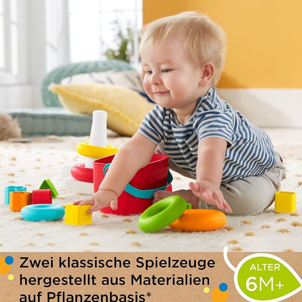 Fisher-Price Baby's First Blocks and Rock-a-Stack gift set, Babies ...