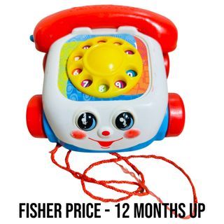 Fisher-Price Chatter Telephone, Classic Infant Pull Toy toys for baby infant toddler (baby toy infant toddler toy) for 12 months 1-5 years old