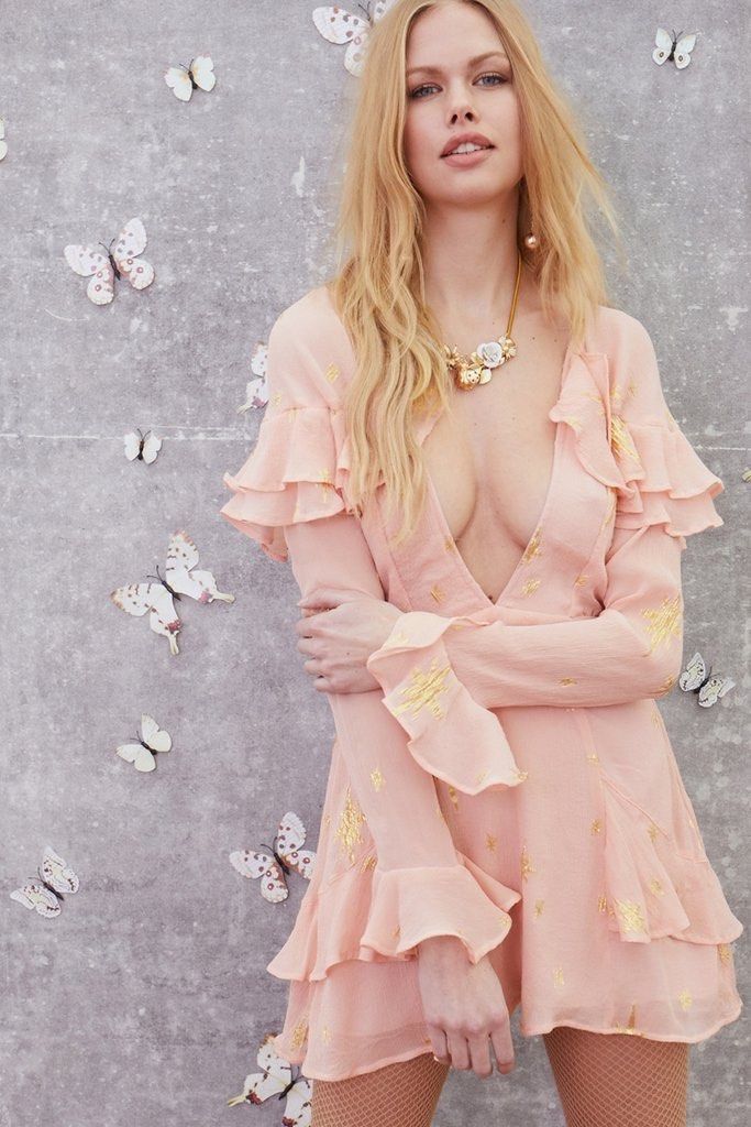 For Love and Lemons Gilded Star Mini Dress