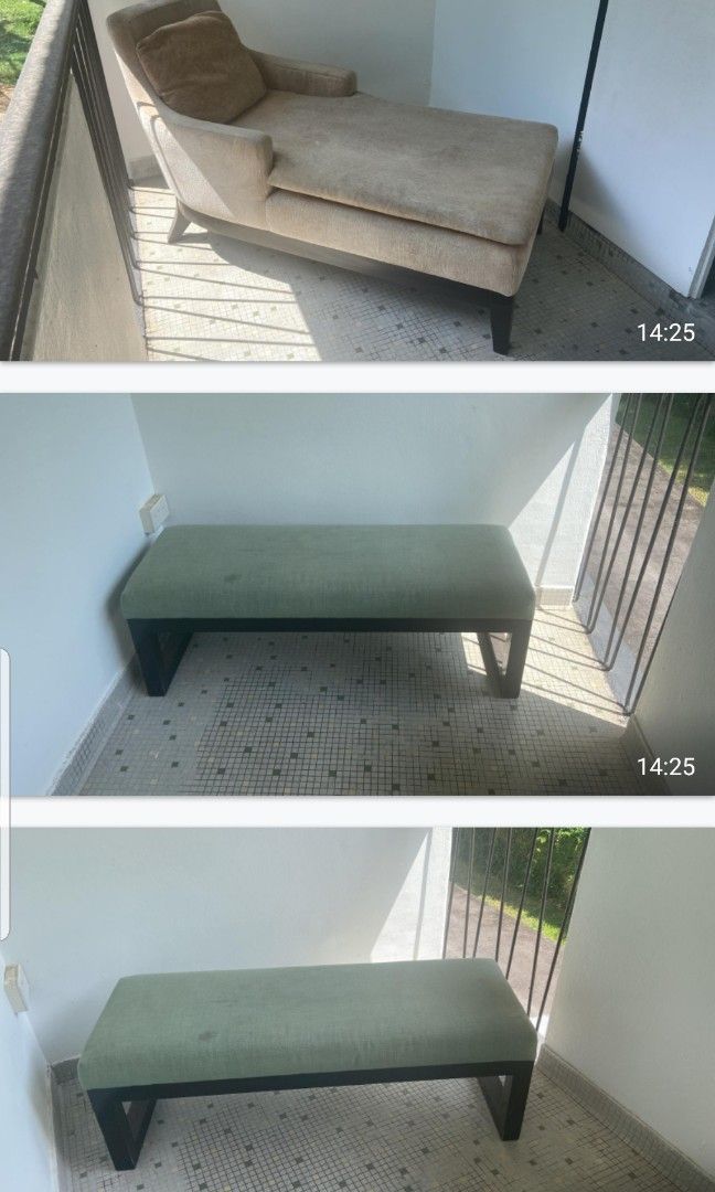 Free to collect chaise n bench, Furniture & Home Living, Furniture