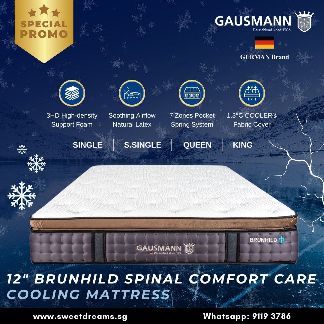 German Mattresses/Gausmann /Cooler/Spine Care, Furniture & Home Living