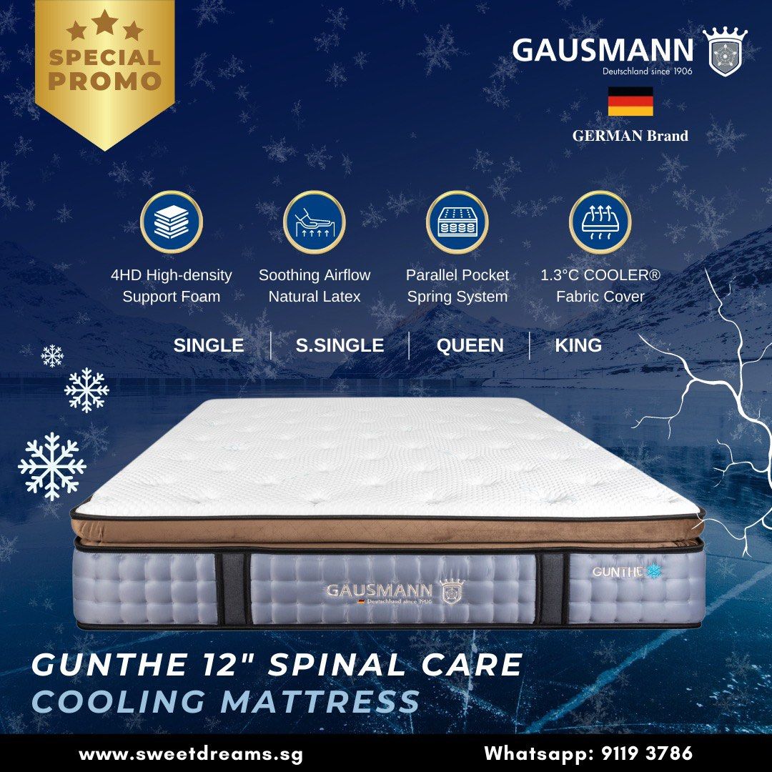 German Mattresses/Gausmann /Cooler/Spine Care, Furniture & Home Living