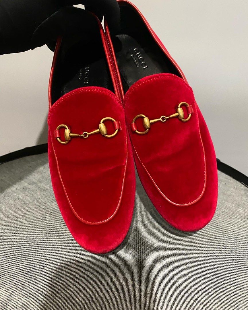 GUCCI VELVET HORSEBIT LOAFERS Luxury Sneakers Footwear on