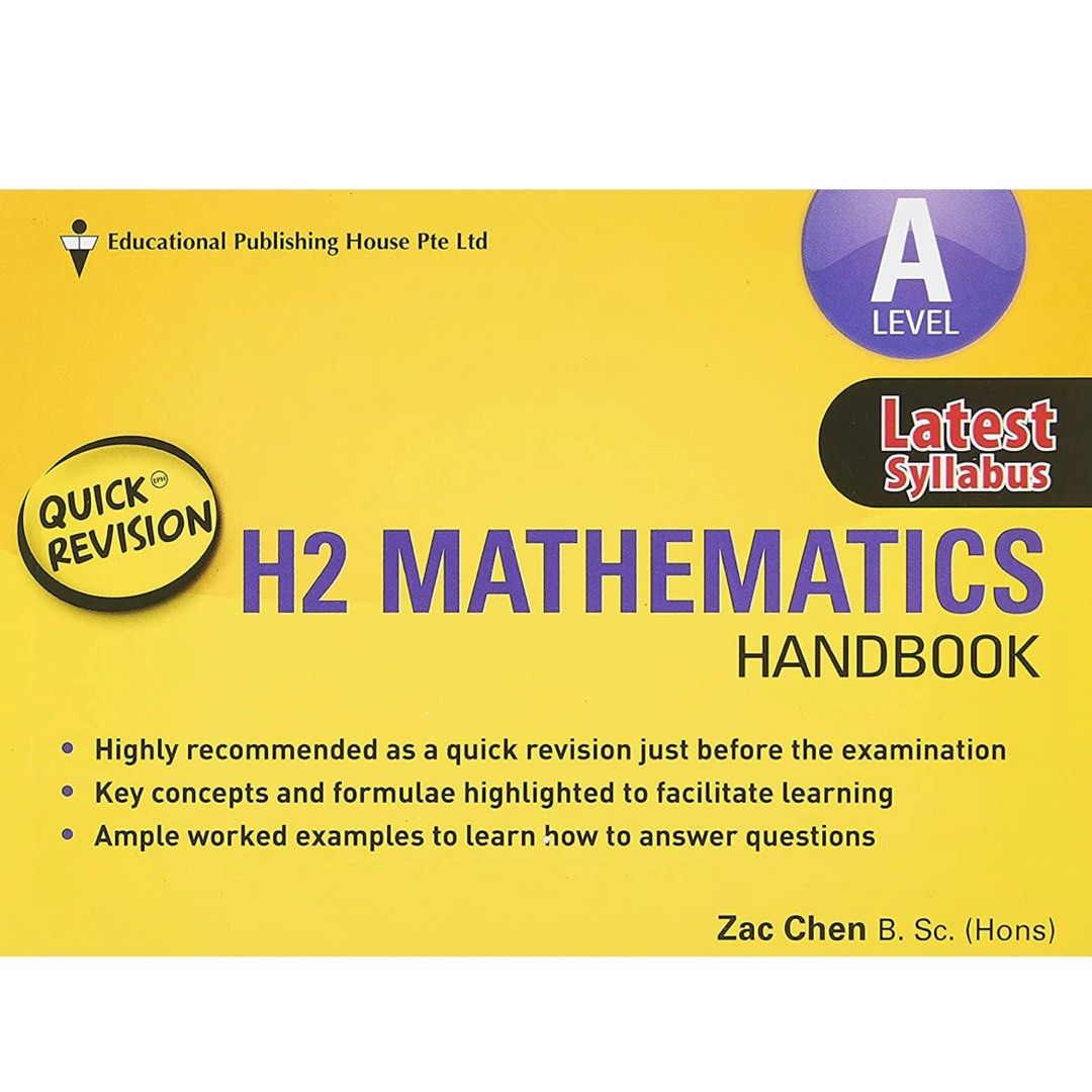 H2 Mathematics Handbook EPH quick revision \u2018a\u2019 level math guidebook latest syllabus, Hobbies ...