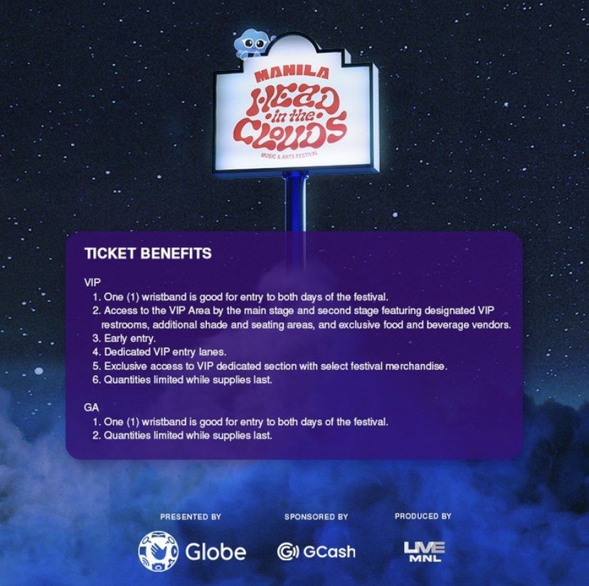 [RUSH] GA Ticket Head in the Clouds (HITC) Manila, Tickets & Vouchers