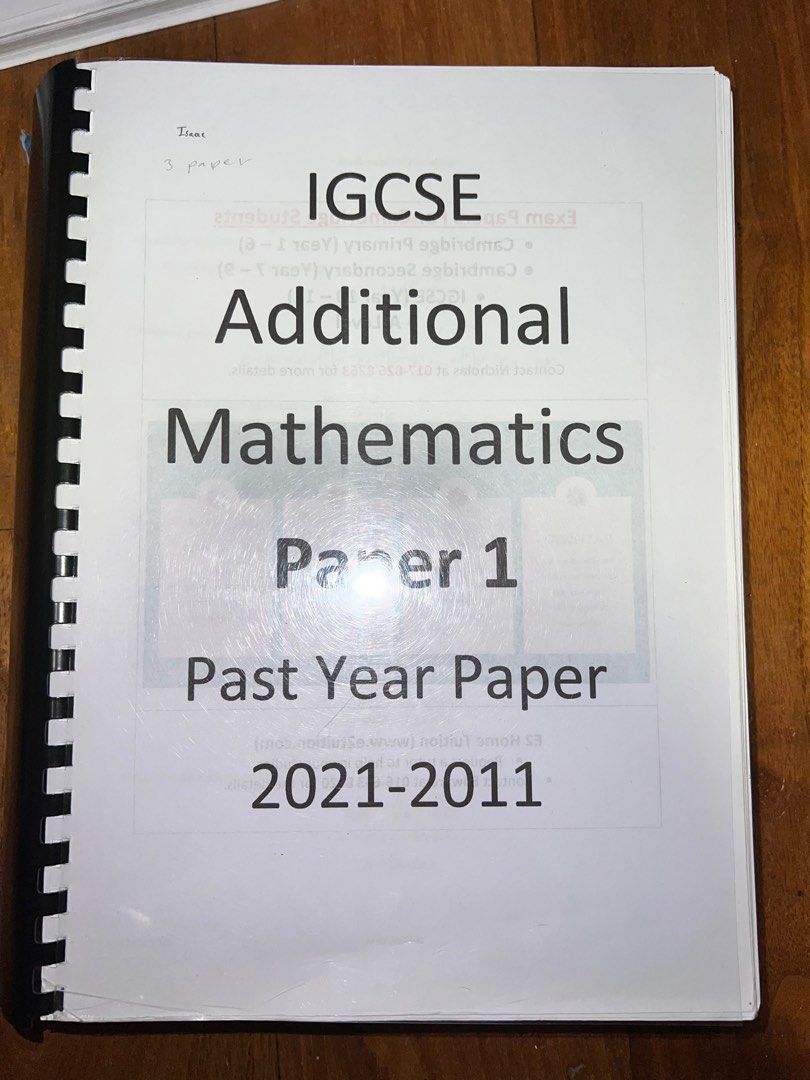 IGCSE PYP Add Maths (P1 2021-2011), Hobbies & Toys, Books & Magazines ...