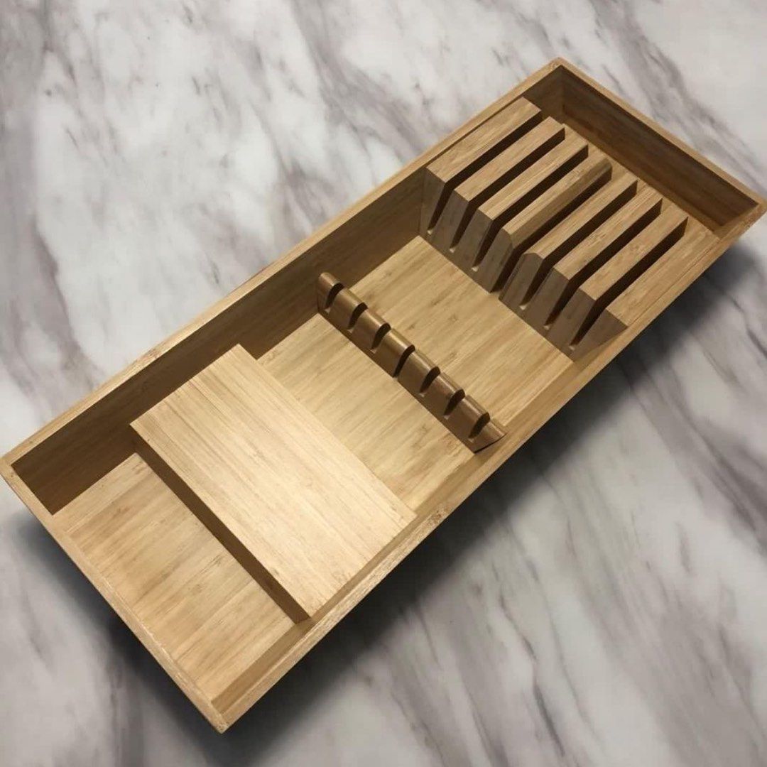IKEA Bamboo Knife Tray, Furniture & Home Living, Kitchenware