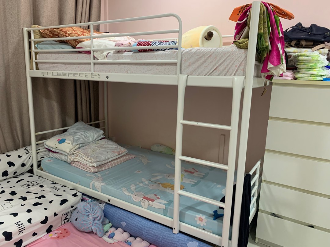 Ikea Bunk Bed 3 Tier, Furniture & Home Living, Furniture, Bed Frames &  Mattresses On Carousell