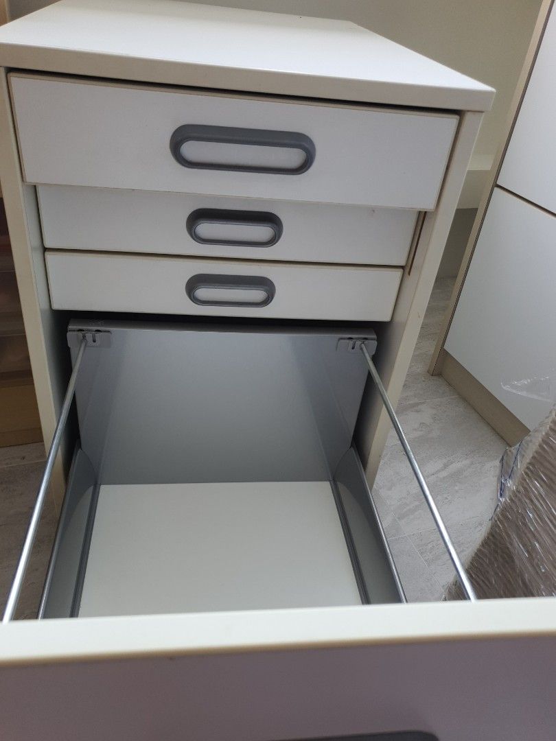 Ikea office drawers on wheels, Furniture & Home Living, Furniture, Shelves, & Racks on