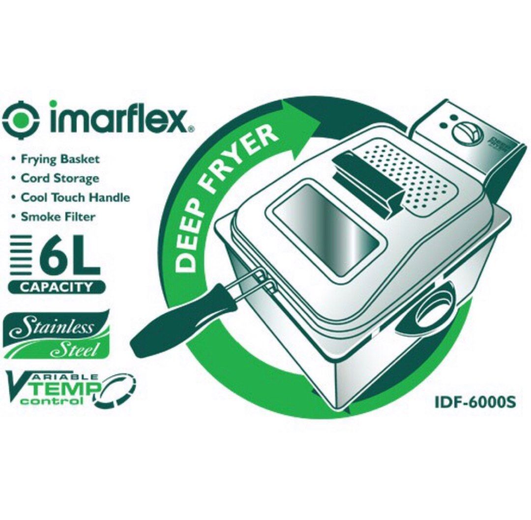 Imarflex Deep Fryer 6L, TV & Home Appliances, Kitchen Appliances
