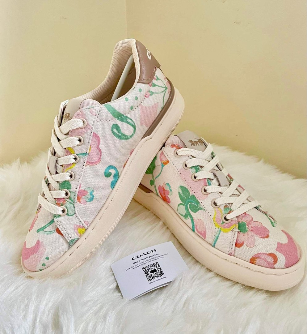 Coach on sale floral sneakers