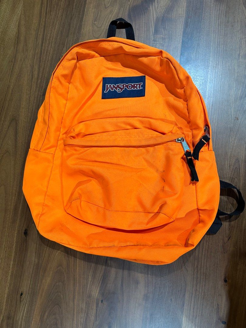 Jansport Neon Orange Backpack, Men's Fashion, Bags, Backpacks on Carousell