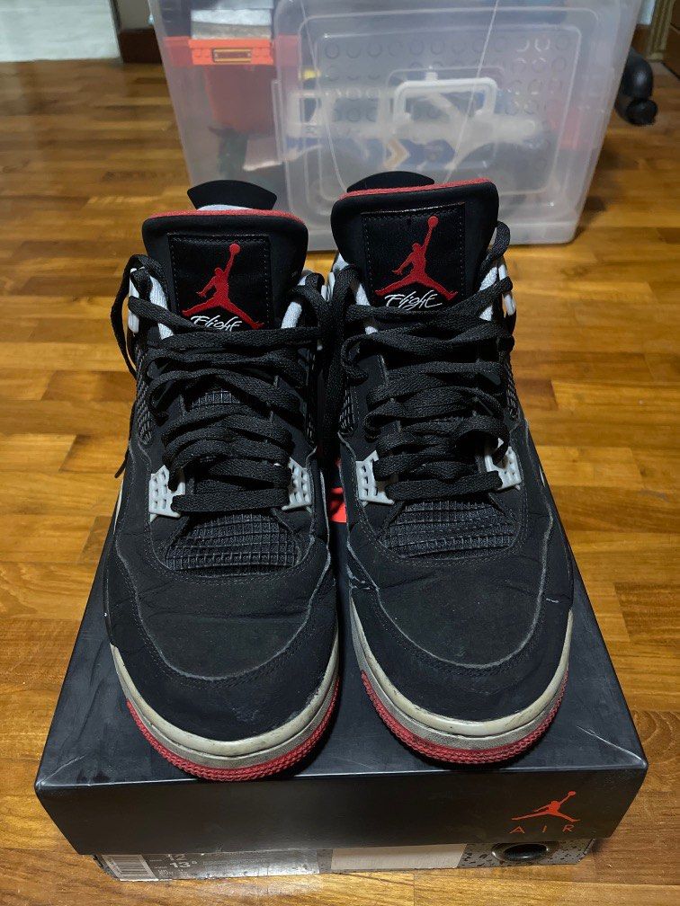jordan 4 bred crease